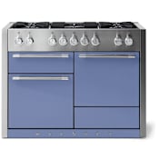 AGA Mercury Series 48 Inch Wide 6 Cu. Ft. Slide In Dual Fuel Range with Glide Out Broiler System™ Carnaby Blue